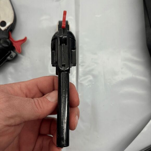 Vintage Hong Kong Made Cap Guns with Scabbards Black Gold Red White - Picture 8 of 11